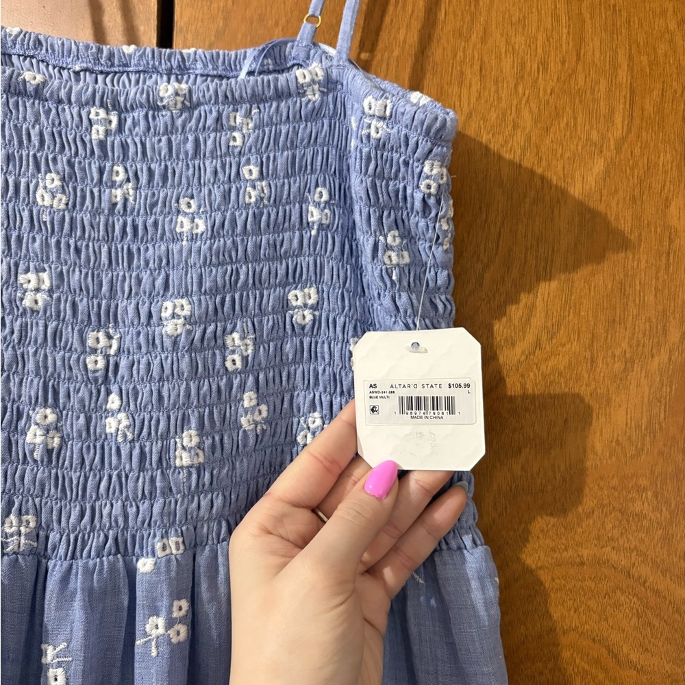 Altar'd State Blue Floral Maxi Dress - Picture 2 of 4
